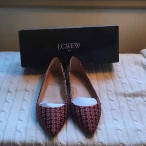 J Crew Medallion Amelia Flats size 8